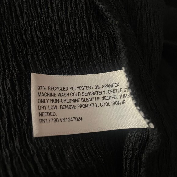 Ava & Viv Dress Black Womens 1X Pockets Stretch Polyester Spandex Short Sleeve - Picture 5 of 7